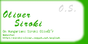 oliver siroki business card